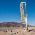 Deserted hotel on Route 66 in the Mojave desert