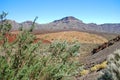 Deserted landscape of teide national park on tener