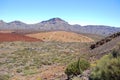 Deserted landscape of teide national park on tener