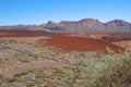 Deserted landscape of teide national park on tener