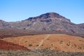 Deserted landscape of teide national park on tener