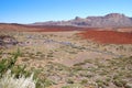 Deserted landscape of teide national park on tener