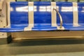 Deserted metro seats