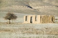 Deserted mud house on Route 166 near Cuyama, California