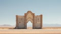 Deserted Neoclassical Architecture: A Captivating Abandoned Building In The Desert