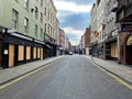 Empty Old Compton Street, Soho, London 2020 during lockdown Royalty Free Stock Photo