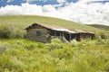Deserted old homestead in summer in Centennial Valley near Lakeview, MT Royalty Free Stock Photo