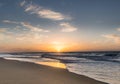 Deserted Polihale Beach Hawiian beach sunset Royalty Free Stock Photo