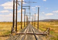 Deserted Railroad Tracks Royalty Free Stock Photo