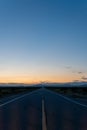 Deserted Road at Dawn in the Desert, Hi Vista, CA