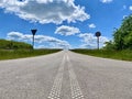 An empty road somewhere outside the city Royalty Free Stock Photo