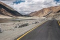 Deserted road in mountain region