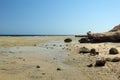 Deserted rocky beach