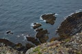 Deserted rocky shores of the Barents Sea.