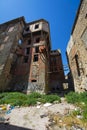 Deserted run down buildings in Piraeus, Greece. Royalty Free Stock Photo