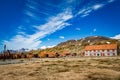 Deserted, rusting whaling village in Grytviken Royalty Free Stock Photo