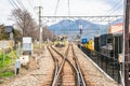 Deserted small train station in the mountains Royalty Free Stock Photo