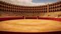 Deserted Spanish Bullfight Arena: A Glimpse into Traditional Bullring. Generative ai