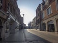 A deserted street in the centre of Ipswich during the Covid-19 lockdown