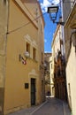 Deserted street of the old town of Tarragona in Catalonia.