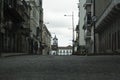 Deserted streets in quarantine. Royalty Free Stock Photo