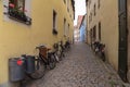 Deserted streets of Rothenburg ob der Tauber, Germany Royalty Free Stock Photo
