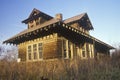 A deserted train station in Catskills, New York during the winter Royalty Free Stock Photo