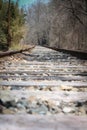 Deserted train tracks Royalty Free Stock Photo