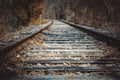 Deserted train tracks Royalty Free Stock Photo