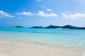 Deserted tropical island beach, Okinawa, Japan Royalty Free Stock Photo