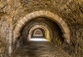 A deserted tunnel under the old fortress of Famagusta, Northern Cyprus