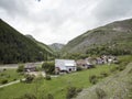 Deserted village along the road to col de la bonette in french alpes maritimes Royalty Free Stock Photo