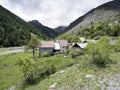 Deserted village along the road to col de la bonette in french alpes maritimes Royalty Free Stock Photo