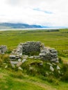 The deserted village at Slievemore, Achill, Mayo, Ireland Royalty Free Stock Photo