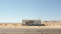 Deserted Vintage Minimalist Building In Scenic Rural America