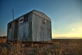 Trailer Wreck in Countryside Field