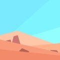 Low poly dune landscape Royalty Free Stock Photo