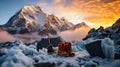 Deserts Kangchenjunga Mittens: A Frozen Sky Photoshoot By Chris Burkard Royalty Free Stock Photo