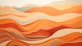 Desertwave Abstract Orange And Brown Landscape Painting