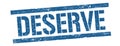 DESERVE text on blue vintage lines stamp