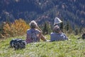 Deserved rest on the mountain meadow