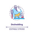 Deshedding concept icon