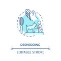 Deshedding concept icon
