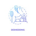 Deshedding concept icon Royalty Free Stock Photo