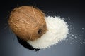Desiccated coconut and whole coconut