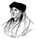 Desiderius Erasmus, vintage illustration Royalty Free Stock Photo