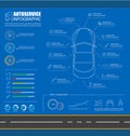 Infographic Car service design flat set