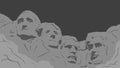 Vector illustration background of American presidents.A.Lincoln,G.Washington,Jefferson,T.Roosevelt.Mount Rushmore silhouette.