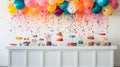 Design an abstract birthday art display