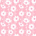 Design of abstract flowers. Flowering meadow print. Seamless pattern. Floral background for textile, fabric, wallpapers, covers,